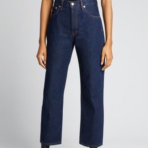 STILL HERE Tate High-Rise Cropped Jeans in Indigo Indigo